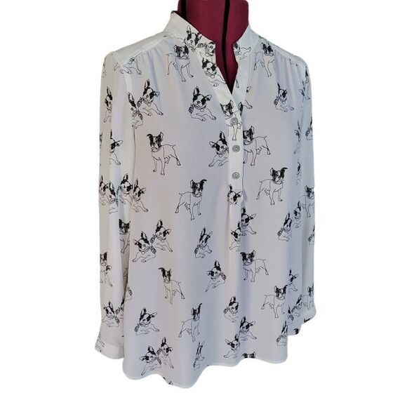 John Mark Boston Terrier Dog Print Tunic - Picture 7 of 7